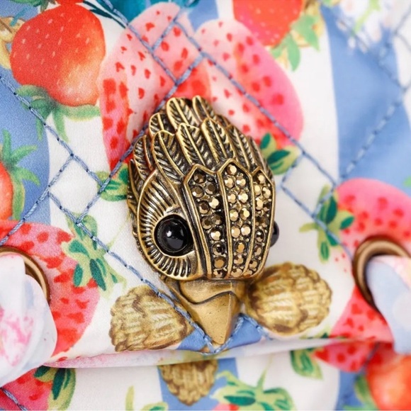 Kurt Geiger The Kensington Strawberry Floral Striped Shoulder🔥 - Picture 3 of 17